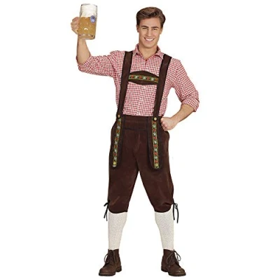 Afbeelding van Widmann Kostuum Beiers, leren broek, bierfeest, volksfeest, themafeest, carnaval