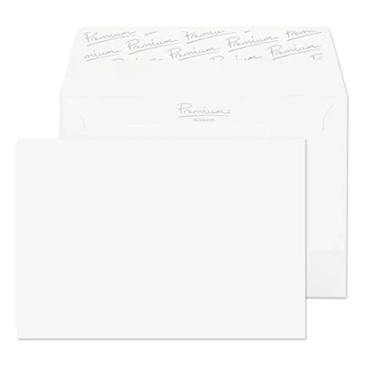 Afbeelding van Blake Zakelijk C6 114 x 162 mm 120 gsm Peel &amp; Seal Portemonnee Enveloppen (91155) Diamond White Laid Pack van 50