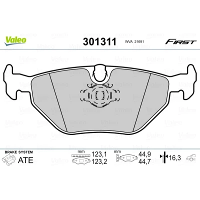 Afbeelding van Valeo Remblokset 301311