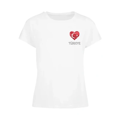 Afbeelding van Merchcode Turkey Everyday TEE Tshirt print, Dames, Maat: Large, White