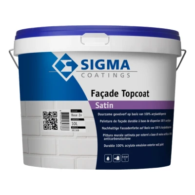 Afbeelding van Sigma Facade Topcoat Satin Muurverf 10 liter Mengbaar