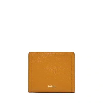 Afbeelding van Fossil Dames Logan gele lederen bifold portemonnee, SL7829763, geel, Small, Casual