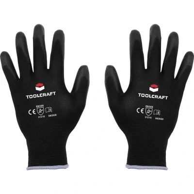 Afbeelding van TOOLCRAFT TO 5621544 Werkhandschoen Polyester, Polyurethaan Maat (handschoen): 8 EN 388 Cat II 1 paar