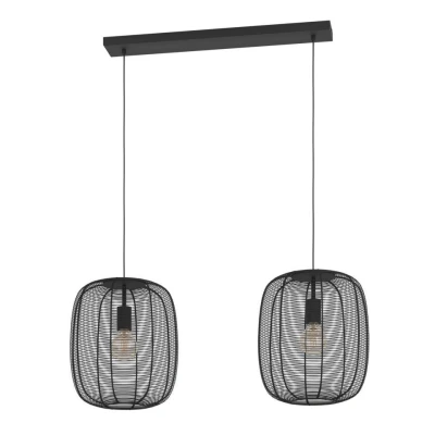 Afbeelding van EGLO Rinroe Hanglamp E27 90 cm Zwart Staal
