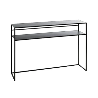 Afbeelding van HAKU Möbel console, metaal, zwart, B 112 x D 28 H 81 cm