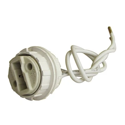 Afbeelding van Tibelec 854710 halogeenfitting met schroefdraad + 2 ringen voor lampen fitting G9 wit