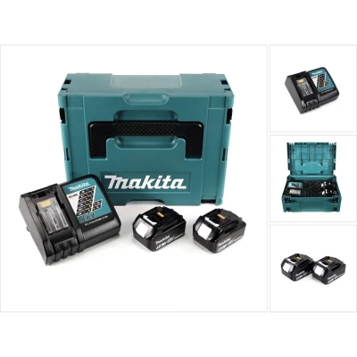 Afbeelding van Makita krachtbronkit Li 18V met 2x BL1850B accu 5.0Ah + DC18RC lader ( 197624 2 ) Makpac