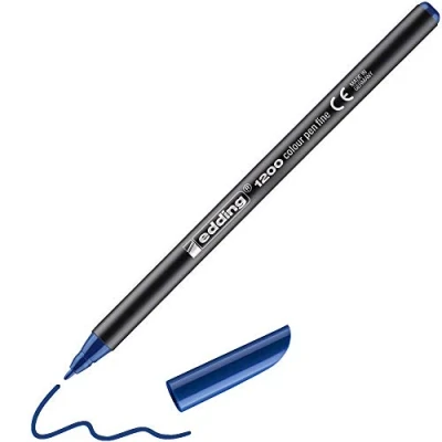 Afbeelding van edding 1200 teken/kleur stift staalblauw 1ST 0,5 1 mm / 4 1200017