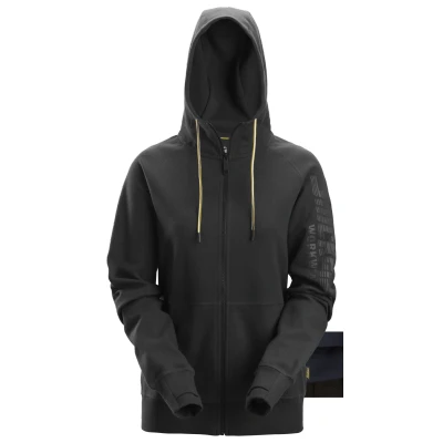 Afbeelding van Snickers 2877 Dames Logo Full Zip Hoodie Gemeleerd Grijs/