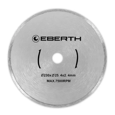 Afbeelding van EBERTH doorslijpschijf diamantslijpschijf voor steen, beton, tegels en porselein, diamantschijf met 230 mm diameter, 25,4 boring, 2,4 dikte, diamant graniet, keramiek,