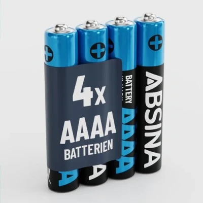 Afbeelding van ABSINA 4 x batterijen AAAA voor Surface Pen, tabletpen en nog veel meer batterij 1,5 V alkaline mini LR61 E96