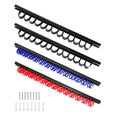 Afbeelding van QWORK® set van 4 schroevendraaierhouders, gereedschapshouders, schroevendraaierhouder wand voor het opbergen schroevendraaiers, tangen