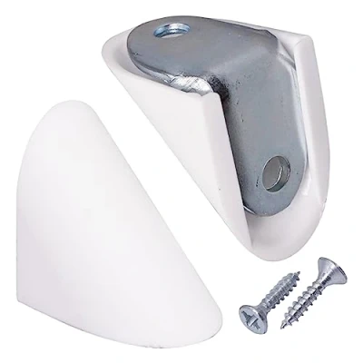 Afbeelding van SKIR&#039;CO (20 stuks) plankbeugels 22 x mm, metalen haakse verbinding met witte kunststof hoezen, 90 graden hoekbeugels, inclusief schroeven
