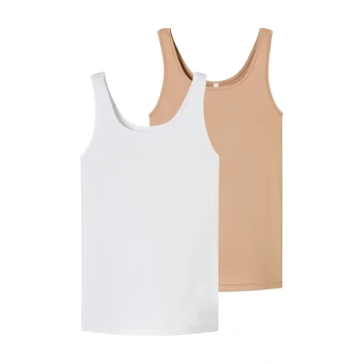 Afbeelding van Schiesser 2PACK TRÄGER Unique Micro Hemd, Dames, Maat: 36, Weiss maple