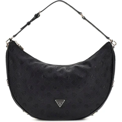 Afbeelding van Guess Cresidia Large Hobo Dames Schoudertas Zwart One Size