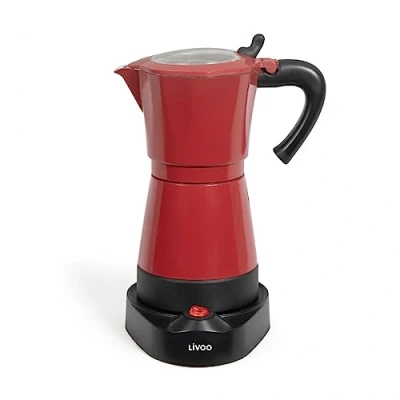 Afbeelding van Livoo elektrisch Italiaans koffiezetapparaat DOD117A 300ml, 6 kopjes, 480 W, aluminium, warmhoudfunctie