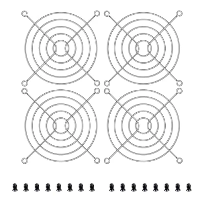 Afbeelding van YIMATEECO ventilatorrooster 80mm CPU behuizing ventilatorbeschermer Metaal Ventilatierooster,luchtcirculatie behouden, geschikt voor Fanbescherming (4 stuks zilver 80 mm)