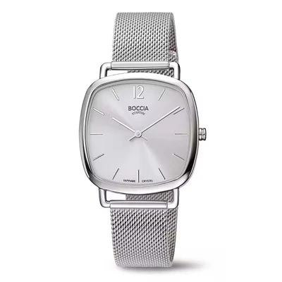 Afbeelding van Boccia 3334 06 Horloge titanium staal zilverkleurig 33 mm