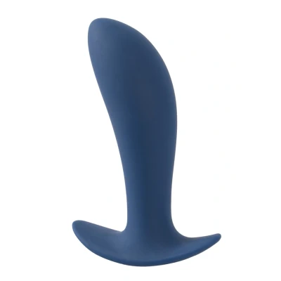 Afbeelding van Hoogwaardige Soft Touch Vibrerende Draadloze Buttplug met Brede Stop Oplaadbaar 12 cm Blauw