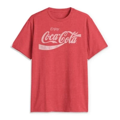 Afbeelding van Coca cola T shirt voor heren jaren tachtig met korte mouwen, Rood, XL