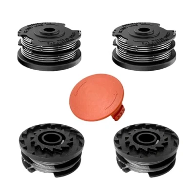 Afbeelding van Viilich 4 stuks draadspoelen voor Bosch grastrimmer ART 24, 27, 30 en 36 LI, nylon reservespoel (F016800351), met 1 stuk trimmerspoelafdekking (1600A00X61/1600A00DU0)