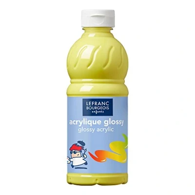 Afbeelding van Lefranc &amp; Bourgeois Glossy Kinder Acrylfarben, 500ml Tube Zitronengelb