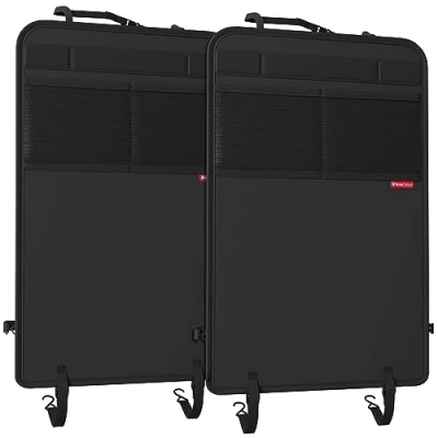 Afbeelding van ATHLON TOOLS Rugleuning beschermingsmat gecoat, rugleuningbescherming auto kick mat, versterkt met netzakken vuilafstotend, onderhoudsvriendelijk en waterafstotend