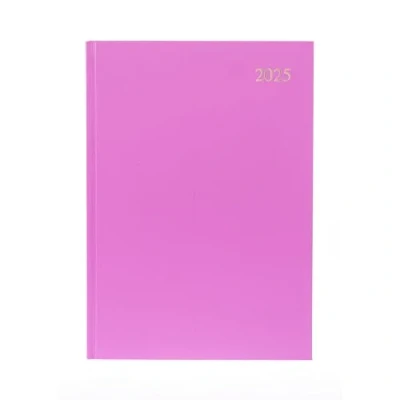 Afbeelding van Collins Essential 2025 Zakelijk Dagboek A4 Week to View Planner met Leathergrain Hardcover Cover Roze ESSA43.50 25