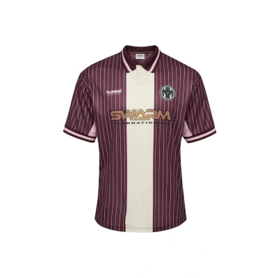 Afbeelding van Hummel Functioneel shirt beige / lichtbeige wijnrood zwart