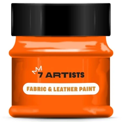 Afbeelding van 7 Artists Textielverf Oranje 50 ml Textile Paint Leer Schilderen Leerverf Permanente Schoenschilderen Schoenverf Fabric