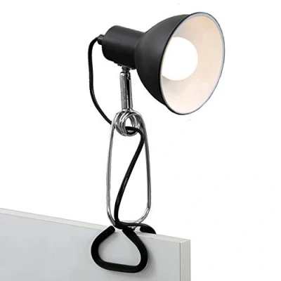 Afbeelding van Briloner Leuchten klemlamp, 1x E14, max. 8 watt, incl. kabelschakelaar, spot draai en zwenkbaar, metaal, zwart chroom, 305x110x130mm