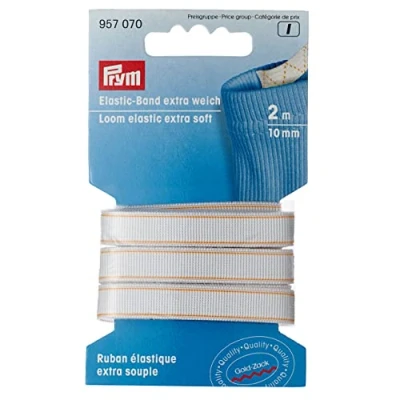 Afbeelding van Prym 957,070 Band elastiek extra zacht 10mm wit 2m