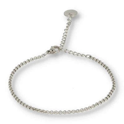 Afbeelding van Fijne schakelarmband zilverkleurig zilverkleurige ronde Met luxe cadeauverpakking