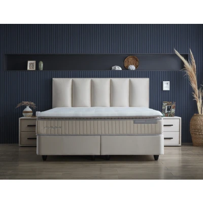 Afbeelding van Boxspring 90x200 Cm 2 Kastjes Geen Dekbed Discounter Discounter.nl