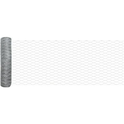 Afbeelding van vidaXL Hekpalen 5 st U kanaal 60 cm gegalvaniseerd staal, Hexagonaal hek 0.5x10 m staal