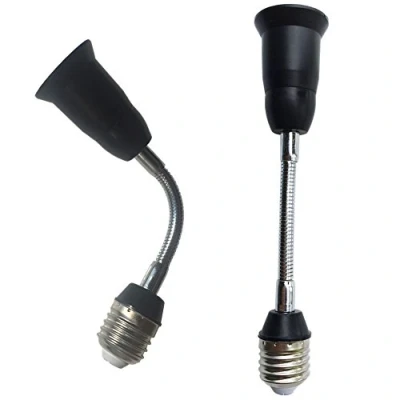 Afbeelding van Eleidgs 2 PCS 19cm lange flexibele Gans Neck E27 op LED gloeilamp verlengstuk adapter (7,5 inch)
