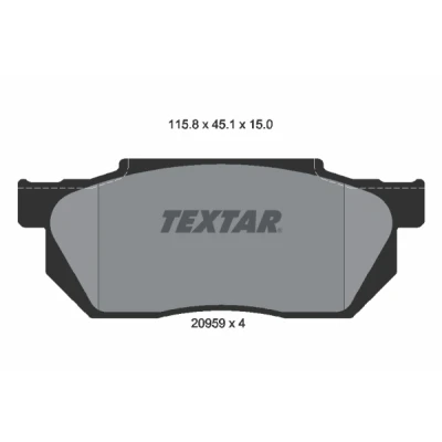 Afbeelding van Textar Remblokset 2095901