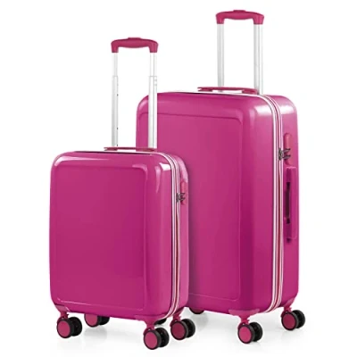 Afbeelding van ITACA Koffer Set Reiskoffer set. Kofferset voor Elke Reis Handbagage &amp; Trolley Koffers met Wielen Ultiem Reisgemak 702600, FUCSIA
