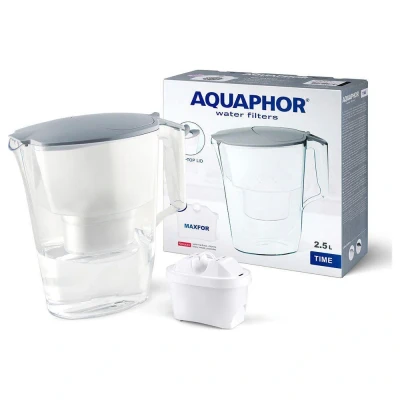 Afbeelding van Aquaphor Time 2,5 l grijze filterkan met een B25 Maxfor 200 liter cartridge