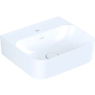 Afbeelding van Villeroy &amp; Boch Finion fontein, verdekte overloop stone white ceramic+