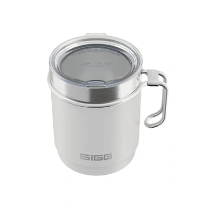 Afbeelding van SIGG Camp thermosbeker Travel Mug Snow White Met Tritan deksel Vaatwasmachinebestendig handvat BPA vrij Dubbelwandig Wit 0,36L