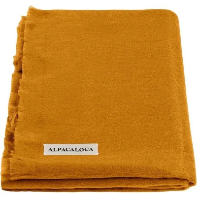 Afbeelding van Alpaca Wol Enkelzijdige Sjaal 200 x 65 cm Ocher