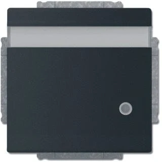 Afbeelding van Abb busch jaeger tekstwandcontactdoos ra kv kd centraalplaat led inbouw f matzwart 2cka002018a1553