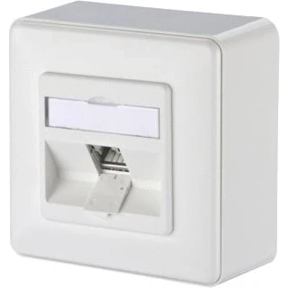 Afbeelding van Metz Connect 130B12D10002 E Netwerkdoos Opbouw (op muur) CAT 6A 1 poort Zuiver wit