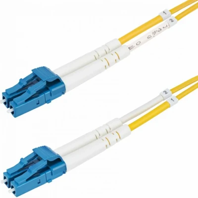 Afbeelding van StarTech.com 25m LC naar (UPC) OS2 Single Mode Duplex Glasvezel Kabel, 9/125µm, 10G, Low Insertion Loss, Fiber Patchkabel