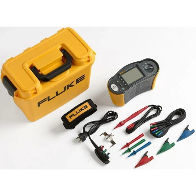 Afbeelding van Fluke 1663 installatietester met on off autostart voor rcd en looptest continuiteit bij l n pe ingangen inclusief robuust single input snoer 4546980
