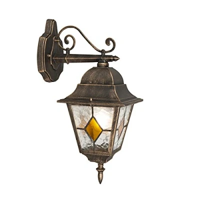 Afbeelding van QAZQA antigua Landelijke Wandlamp voor buiten 1 lichts D 255 mm Brons Buitenverlichting
