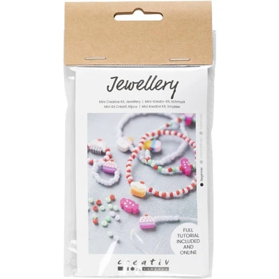 Afbeelding van Creativ Company Mini Hobbyset Sieraden Elastische Armband en Ring