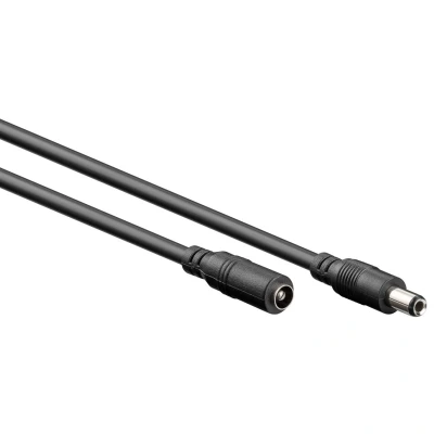 Afbeelding van DC verlengkabel 5,5 x 2,5mm max. 140W AWG20 zwart 1,5 meter