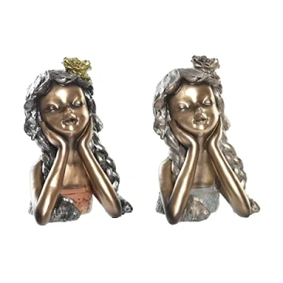 Afbeelding van Decoratieve figuren DKD Home Decor 17 x 14 25 cm Rood Gouden (2 Stuks)